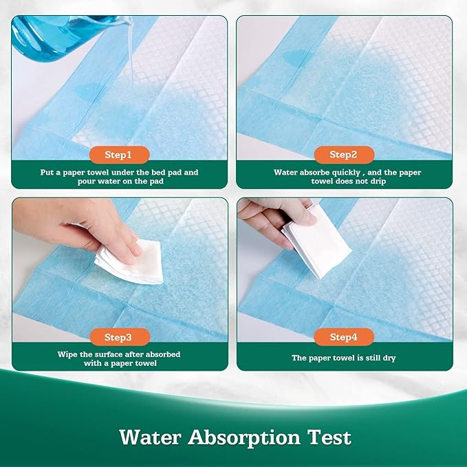 Bed Pads Disposable 30" x 36" [100 Count] Adult Incontinence Underpads, Heavy Duty Absorbent Pee Pad, XL Chucks Leakproof, Extra Large Puppy Training Pad, Waterproof Baby Changing Pad
