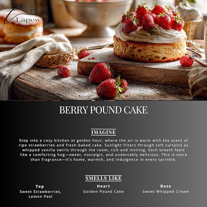 Berry Pound Cake Carpet Freshener Powder Refill 36 oz | Powerful Odor Eliminator for Home | Upholstery Deodorizer | Carpet Deodorizer | Pet Urine | Cat Litter Box | Strawberry Pound Cake Fragrance