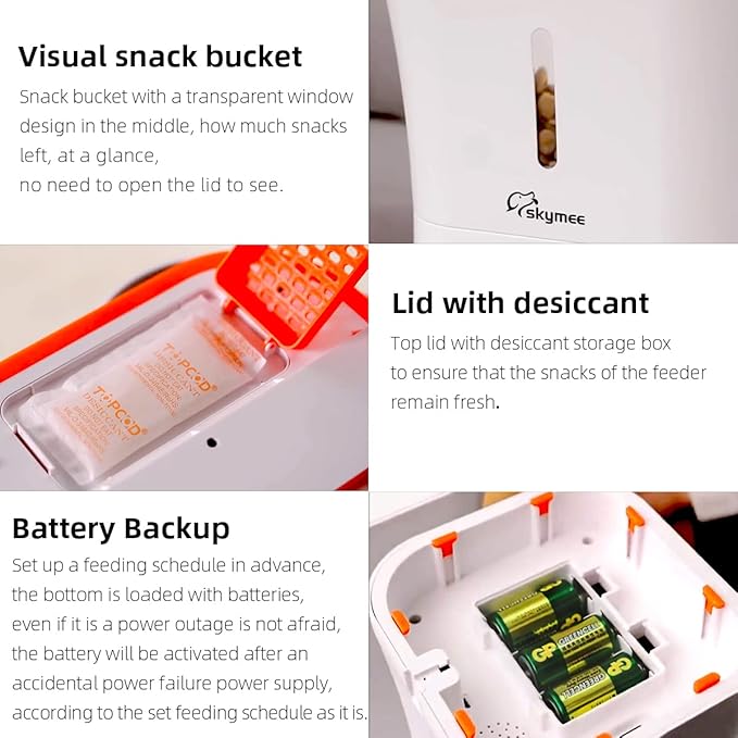 SKYMEE 12L Smart Automatic Dog Feeder Large Breed with Camera, 5G WiFi Automatic Cat Feeders Food Dispenser 1080P Full HD Pet Camera Treat Dispenser with Night Vision and 2-Way Audio