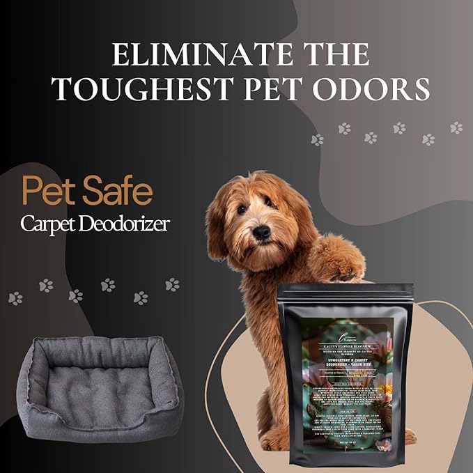 Cactus Flower Blossom Carpet Freshener Powder Refill 36 oz | Powerful Odor Eliminator for Home | Upholstery Deodorizer | Carpet Deodorizer | Pet Urine | Cat Litter Box | Baja Cactus Blossom Fragrance