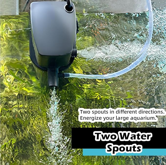 Aquarium Filter for 10-45 Gallon Tank, U-V Fish Tank Green Clean Machine Submersible Powerful Pump Canister Filter 158GPH for Pond Turtle Tank Saltwater Freshwater Crystal Clear Green Killing