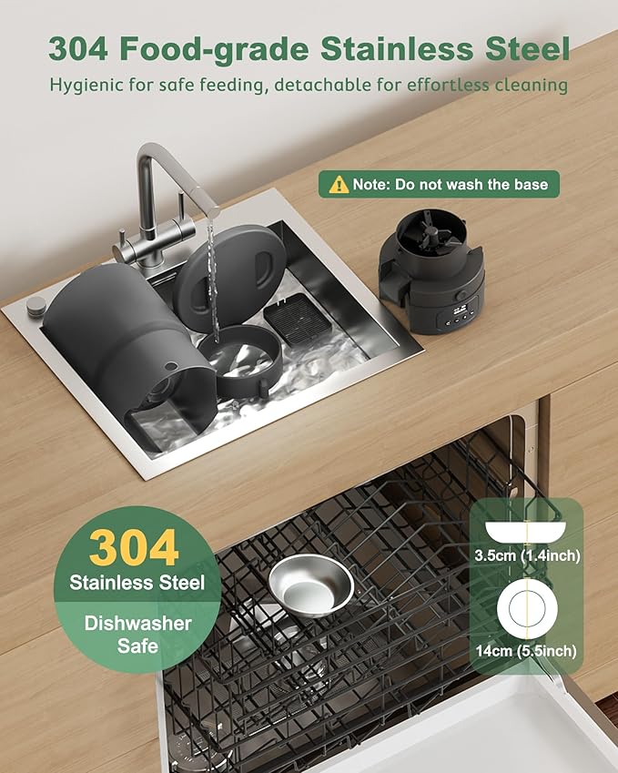 Gimars 5L/20 Cups Automatic Cat Feeder, Programmable 1-6 Meals Cat Food Dispenser with Stainless Steel Bowl, Easy Setup, Dual Power Supply,10s Meal Call Timed Pet Feeder for Cats and Small Dogs