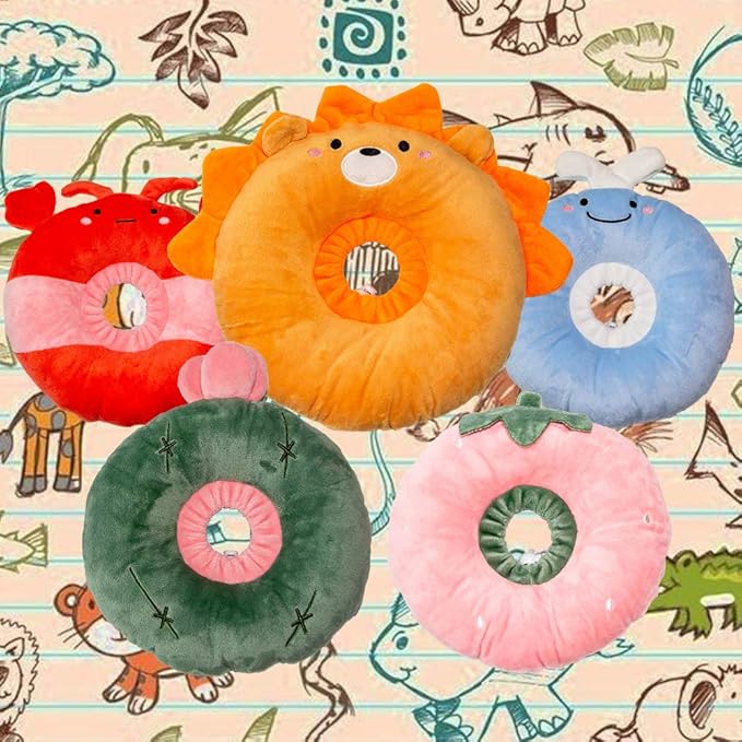 Adjustable Cat Recovery Collar Soft,Cute Pet E-Collar Neck Cone After Surgery Wound Healing Protective Cone Fit for Kitties, Small Dogs(ELC05-lobster-m)