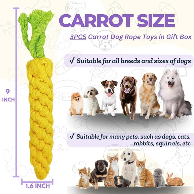 3PCS Yellow Woven Pet Chew Set, Puppy Teething Chews, Dog Chew Accessories, Cat Interactive Chews, Durable Braided Chews for Pets