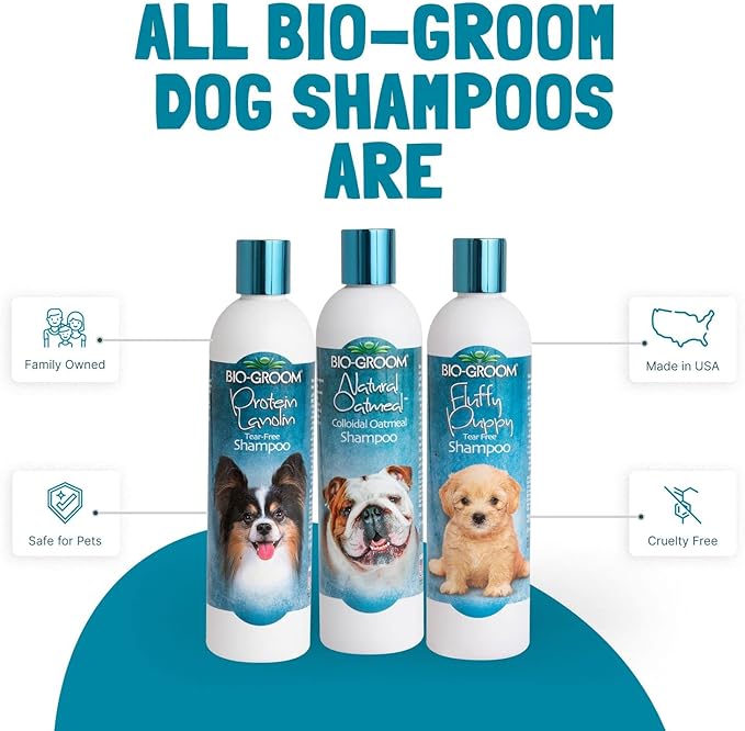 Bio-Groom Oatmeal Dog Shampoo – for Allergies and Itching, Cruelty-Free, Dog Bathing Supplies, Puppy Shampoo for Sensitive Skin, Made in USA, Anti-Itch Dog Products – 32 fl oz 1-Pack