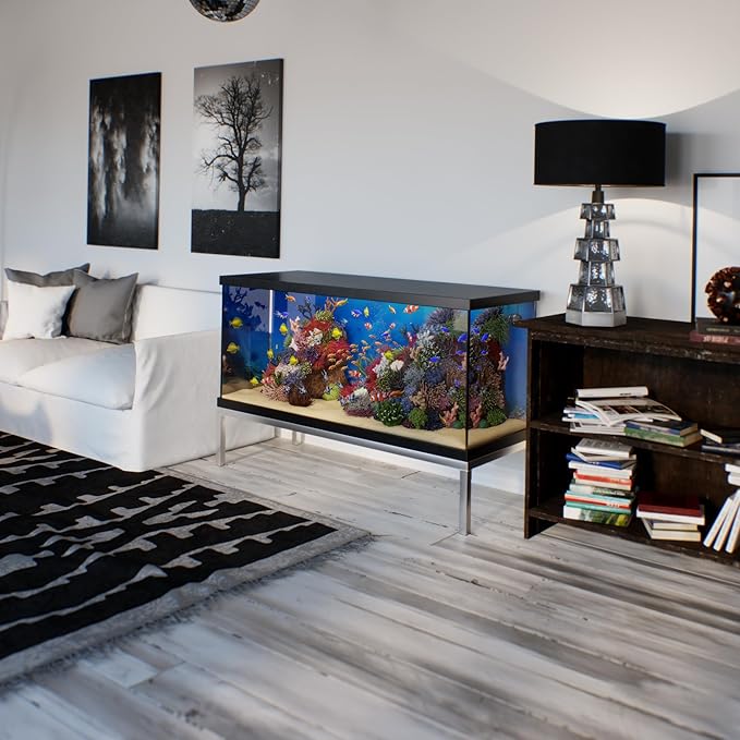 24 in X 60 in. Aquarium Stand | Industrial Style Aluminum Fish Tank Base with Open Frame Design