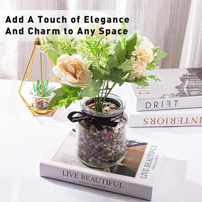 3 Lb Crystal Chips Bulk Tumbled Crushed Quartz Stones, 7 Chakra Crystal Quartz Rocks Healing Stones Pebbles for Vases Filler, Aquarium Gravel Rocks, Succulent Plants Decor