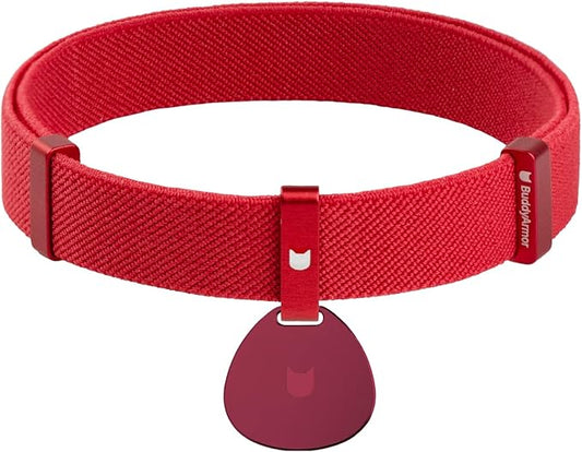 Safety Cat Collar and ID Tag Set - Elastic Quick Release Non Breakaway Personalized Anodized Aluminum Engraved Pet Name Tag, Lightweight for Kitten Small Large Cats