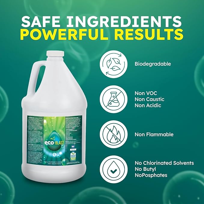 All-Purpose Cleaner & Degreaser – Heavy-Duty Grease & Stain Remover for Home, Kitchen, Garage & Industrial Use, Surface-Friendly, Cuts Through Tough Dirt – 1 Gallon (4 Pack)