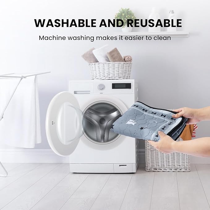 Gardner Pet Washable Dog Pee Pads,18'' x 24'' Non Slip Dog Mats with Great Urine Absorption, Reusable Puppy Pee Pads for Potty Training, 2 Pack