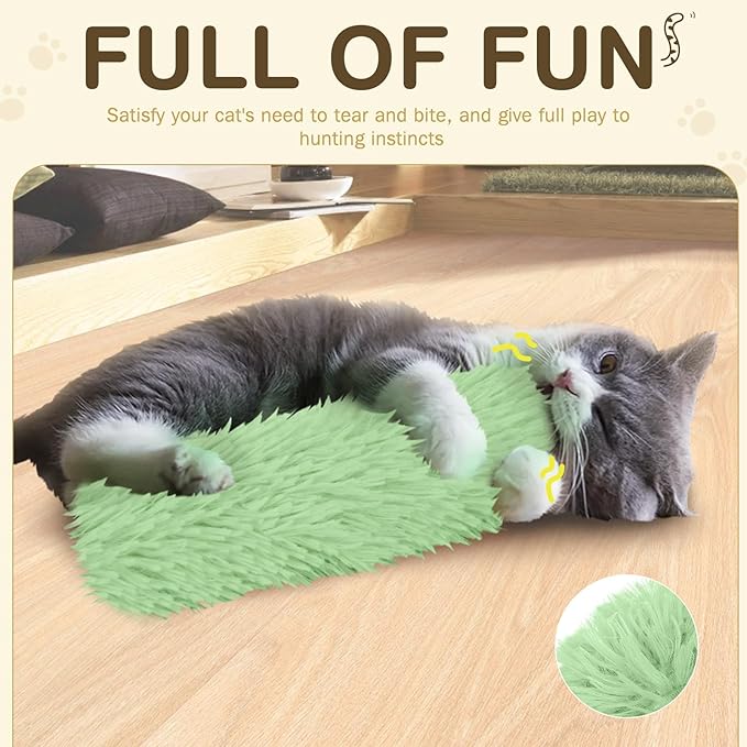 Cat Toys Cat Pillows Toys, 3 Pack Interactive Kicker Catnip Toys, Soft Durable Teething Chew Toy, Promote Exercise for Indoor (Green, Pink, Blue, 1)