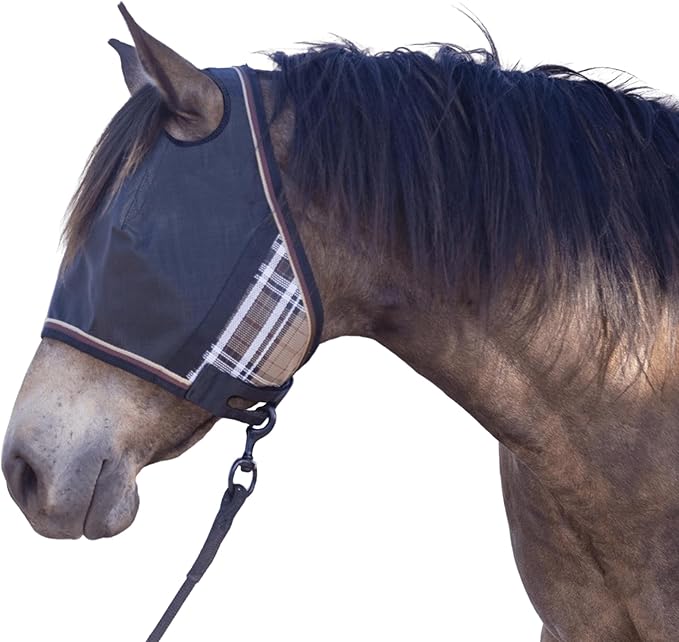 Kensington 90% UV Fly Mask CatchMask UViator - Without Ears & Forelock Freedom Web Trim Size: Medium Color: 121 Deluxe Black