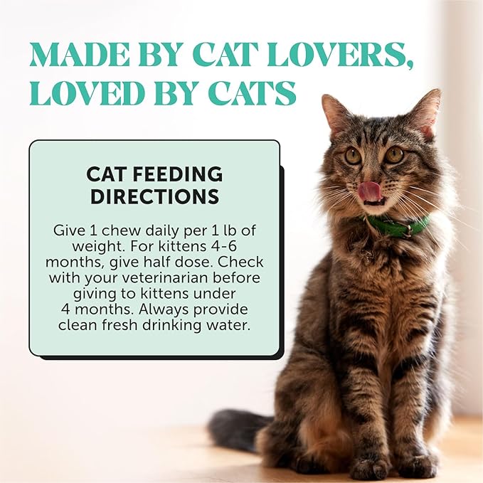 Fresh Dental Bites for Cats - Crunchy & Creamy Cat Dental Treats for Fresh Breath, Plaque + Tartar Control, Cleans Teeth + Gums, Daily Cat Oral Care (30 Day Supply)
