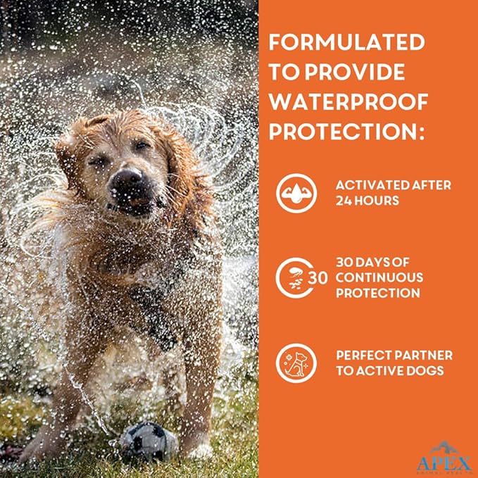 Apex Plus Flea and Tick Prevention for Dogs | Small (5-22 lbs) | 3-Month Supply | Dog Flea and Tick Treatment | 24-Hour Activation, Waterproof, 30-Day Protection