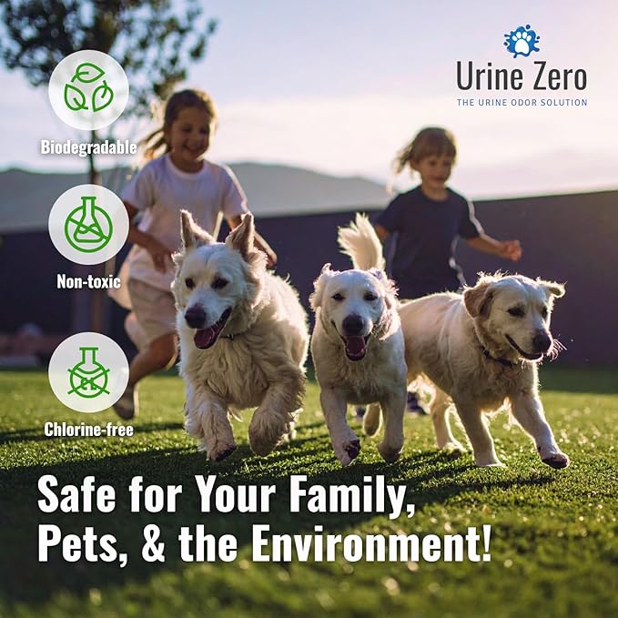 Pet Odor Eliminator – Ready-to-Use 1 Gallon | Powerful Bio-Enzyme Cleaner for Dog & Cat Urine Smell on Artificial Grass, Carpet, Tile, Rugs & More | Pet & Kid Safe