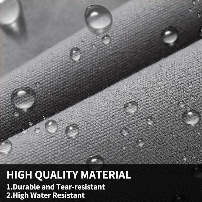 Coverado Front Seat Covers, Waterproof Canvas Seat Protector for Car Seat Cushions for Kids & Dogs, Seat Covers Compatible with 2015-2025 Ford F150 & 2017-2025 Ford F250 F350 F450(Gray, 2PCS)