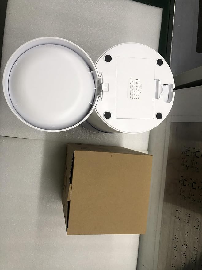 Automatic Cat Feeder Food Dispenser: 4L Timed Small Dog Dry Food Dispenser with 10s Voice - Distributeur Nourriture Chat Hund Programmable - Auto Pet Feeder with 1-6 Meals White