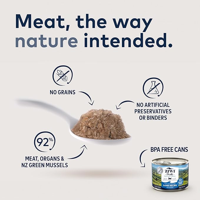 ZIWI Peak Wet Cat Food Variety Pack - Chicken, Mackerel & Lamb, and Lamb, 6 Pack (3oz Each)