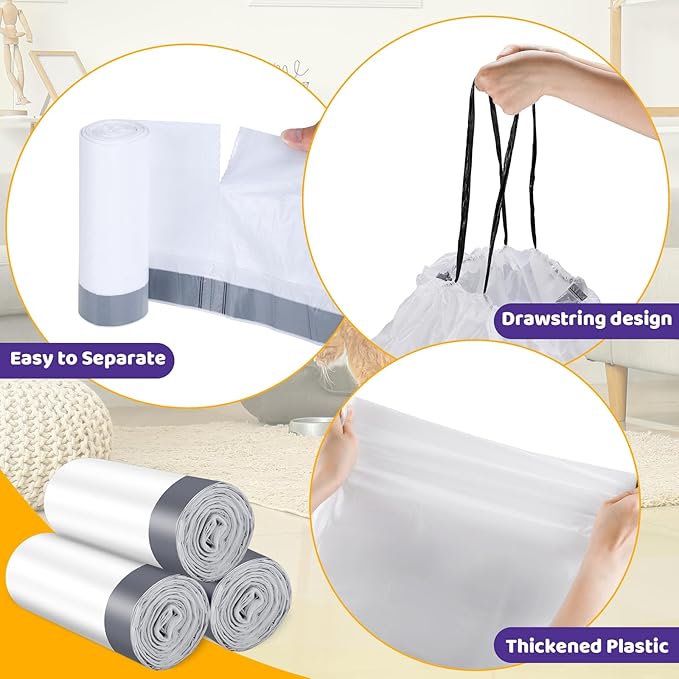 30 Count Cat Litter Liners Large, Jumbo Drawstring Extra Durable Pet Cat Pan Liners Extra-Thick Kitty Litter Box Bag 36" x 19"
