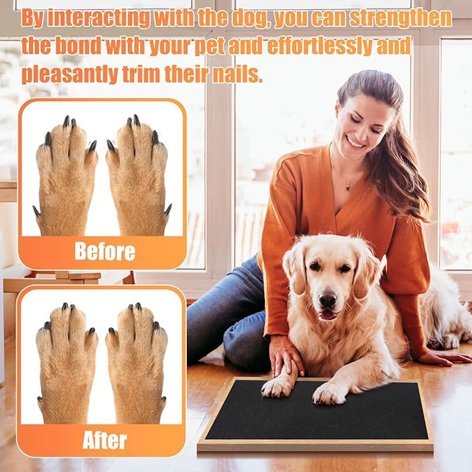 6 PCS Pet Nail Self Adhesive Replacement Emery Paper Fits Most Dog Scratch Pad Cat Litter Box DIY on The Places Where Pets Like to Scratch (10in*17.7in, White)