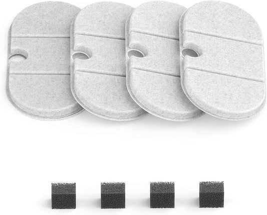 PETLIBRO 4 Packs Replacement Filters for Capsule Cat Water Fountain PLWF002, 2 Months Set of Replacement Filters for Ultra Quiet Pet Water Fountain