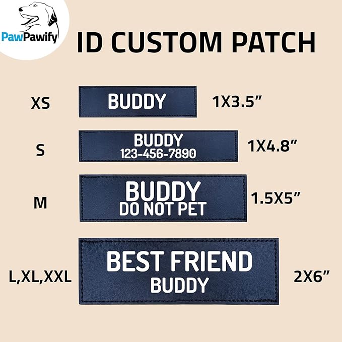 PawPawify Custom No Pull Dog Harness with Name and Phone Number, Heavy Duty Personalized Pet Vest to Prevent Tugging, Pulling, or Choking, Training and Walking (Camouflage Red, M (20-40 LBS))