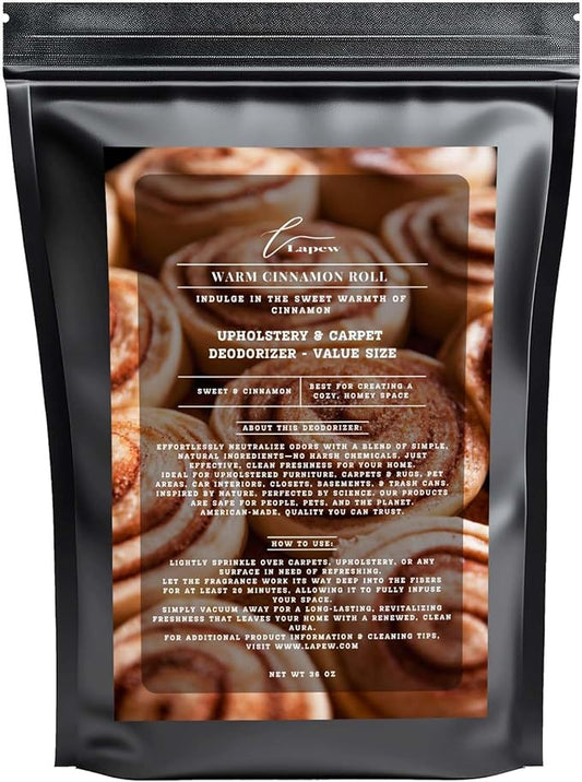 Warm Cinnamon Roll Carpet Freshener Powder Refill 36 oz | Powerful Odor Eliminator for Home | Upholstery Deodorizer | Carpet Deodorizer | Pet Urine | Cat Litter Box