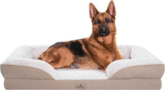 Orthopedic Dog Bed for Extra Large Dogs - XL Plus Waterproof Dog Sofa Beds, Supportive Foam Pet Couch Bed with Removable Washable Cover, Waterproof Lining and Nonskid Bottom