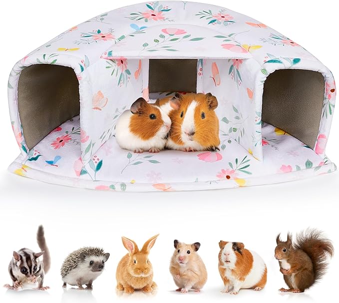 Unicorn Catcher Large Cozy Pet Bed & Tunnel - Warm & Washable, Suitable for Guinea Pigs, Hamsters, Chinchillas & Bunnies