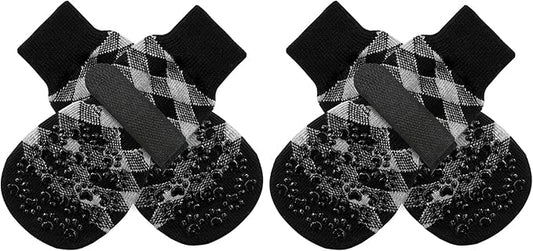 EXPAWLORER Anti Slip Dog Socks to Prevent Licking Paws, Dog Shoes for Hot Pavement, Dog Booties for Small Medium Large Senior Dogs, Traction Control Dog Boots & Paw Protectors for Hardwood Floors