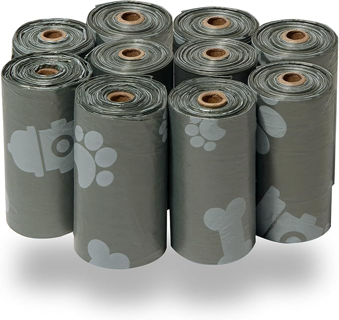 Best Pet Supplies Dog Poop Bags (4 x 150 Bags) for Waste Refuse Cleanup, Doggy Roll Replacements for Outdoor Puppy Walking and Travel, Leak Proof and Tear Resistant, Thick Plastic - Assorted Colors