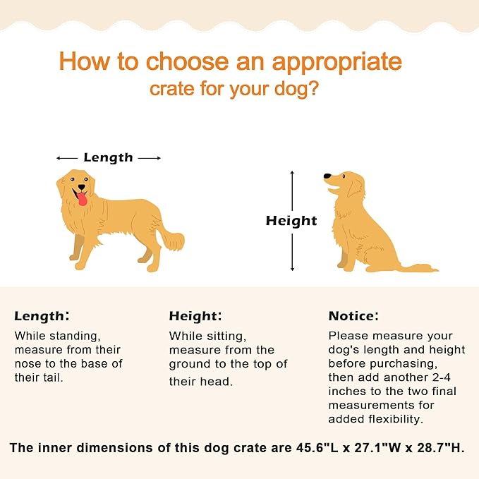 48" Heavy Duty Dog Crate Furniture for Extra Large Dogs, Enclosed Design with 0.5 inch Holes, Indestructible Metal Kennel for High Anxiety Dogs, Chew Proof Pet House Cage Indoor, Gray