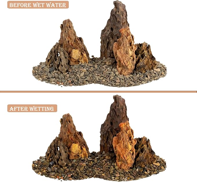 Aquariums Stones Natural Rocks 3Lb Aquarium Rock for Fish Tank Aquascaping,Aquariums,Terrariums,Vivariums,Decorative Stone,Reptile Enclosures,Paludariums,and Gardens-（2-5 Inch）