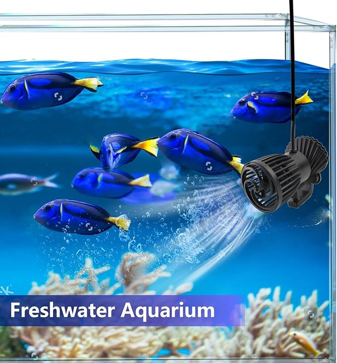 CONQUERALL 660-4700GPH 28W DC 24V Energy Saving Large Flow Wave Maker Controllable Multi Wave Suit for Marine Aquarium Tropical Fish and Reef Tank