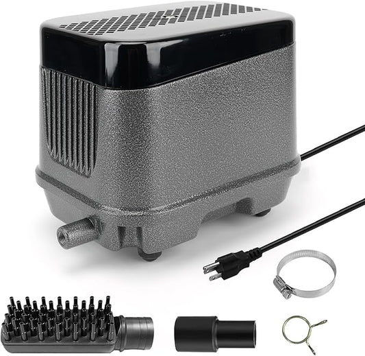 AquaMiracle Linear Air Pump, 635/950/1600/4000GPH Pond Bubbler Septic Air Pump, Energy-Efficient Pond Aerator for Outdoor Ponds, Aquariums, Hydroponics, Waste Treatment