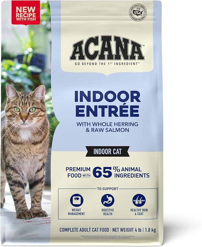 ACANA Indoor Entrée Fish Recipe Dry Cat Food 4lb Bag