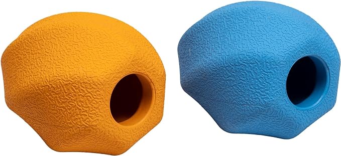 Amazon Basics Interactive Dog Treat Dispensing Enrichment Chew Toy, Medium, Multi Color, 2-Pack