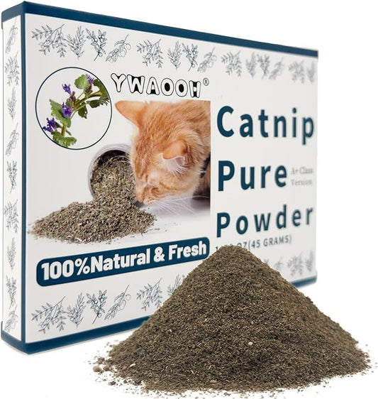 Premium Catnip for Cats & Kittens – Cold-Processed, High Potency Nepetalactone, 100% Pure Leaf-Only Catnip for Toys, Scratchers, Refills, Stimulates Play & Protects Furniture - 45g