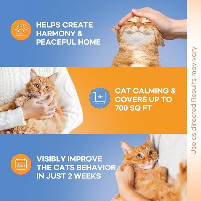 Cat Calming Pheromone Diffuser: Cat Calming Pheromones Diffusers - Reduces Stress & Anxiety with Calming Pheromones