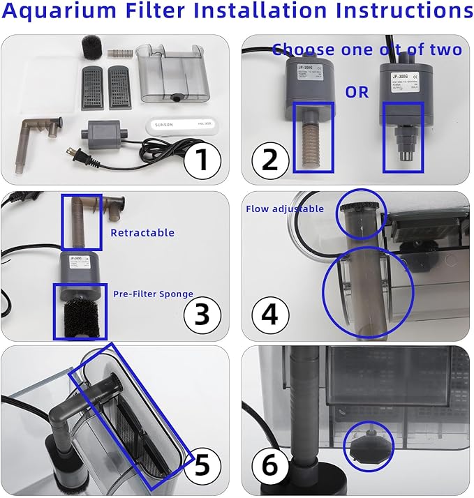 5 Gallon Glass Small Fish Tank, Betta Fish Tank Starter Kit with Filter, Lights, Lid.