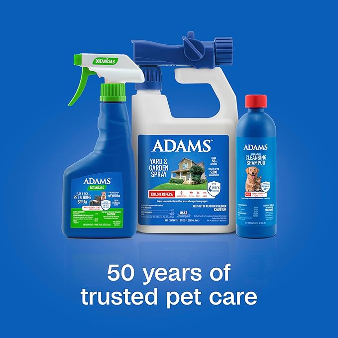 Adams Plus Flea & Tick Shampoo with Precor for Cats, Kittens, Dogs & Puppies Over 12 Weeks Of Age Sensitive Skin Flea Treatment | Kills Adult Fleas, Flea Eggs, Ticks, and Lice| 12 Ounces