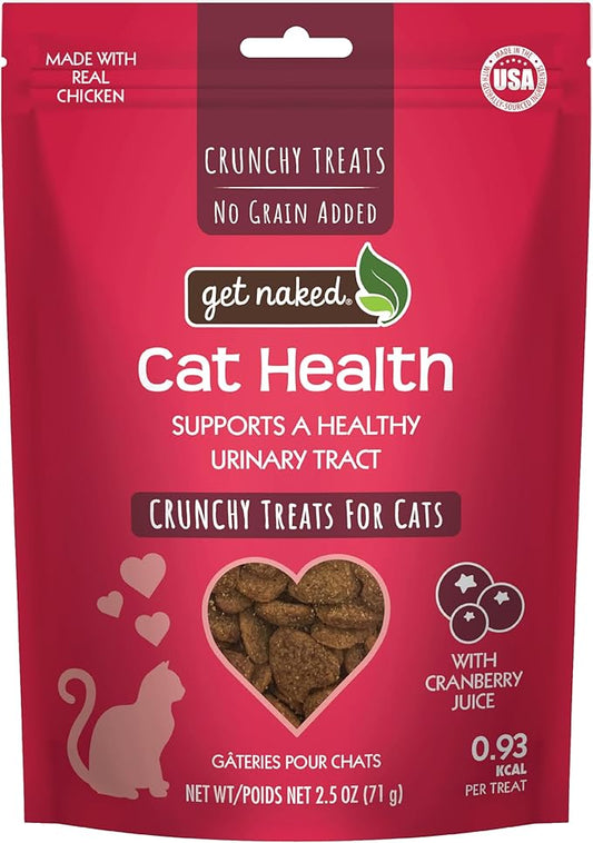 Get Naked Urinary Health Crunchy Treats For Cats, Cranberries, (1 Pouch), 2.5 Oz