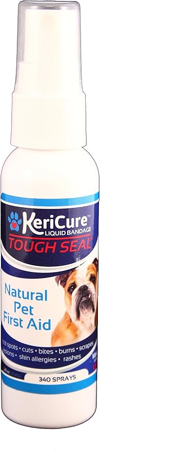 Tough Seal Pet Liquid Bandage Spray for Dogs & Cats - 2oz Calming Wound Care Protection, Protects Cuts and Scratches - Safe if Licked, String-Free Dog Wound Spray