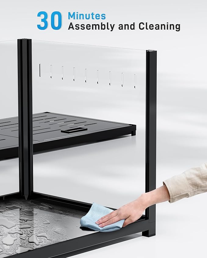 BUCATSTATE Hamster Cage 3.0: Large Metal Rat Cage Stackable with Top Access Easy Assemble 39.3L x 19.7W x 20.4H Inches Dwarf Syrian Hamster Tank for Gerbil Mouse (5.4 ft², Black)