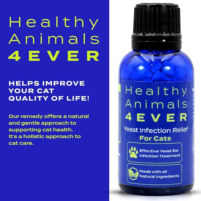 HA4E - Cat Yeast Protection - Homeopathic Support for Yeast Infections - All-Natural Preventive Care for Skin & Ear Health - 300 Tablets