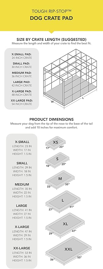 K9 Ballistics Tough Ripstop Dog Crate Pad - Durable & Machine Washable with Non-Skid Bottom and 120-Day Warranty, Fits 30" Wire Crates - Small, Sandstone