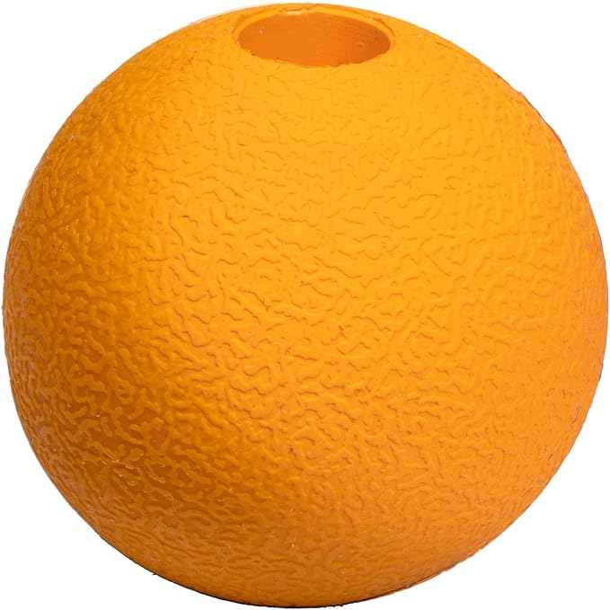 Amazon Basics Dog Toys, Interactive Supreme Rubber Balls, (Pack of 3), 2.5 inch, Blue, Orange