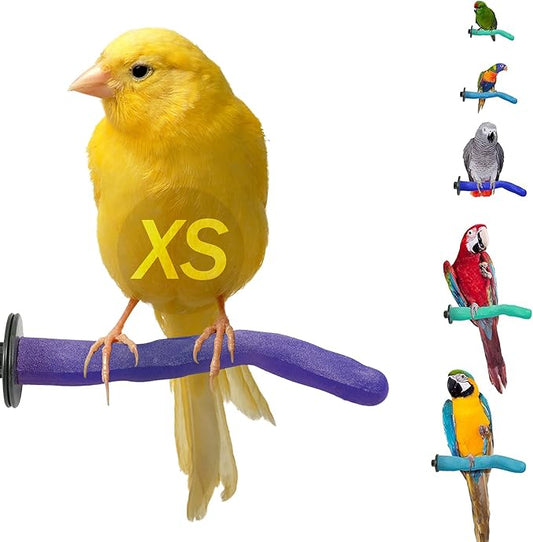 Sweet Feet & Beak Safety Pumice Bird Perch, X-Small 1/2" X 6", Purple - Lightweight Grinding Bird Perches for Cage - Bird Nail Trimming Perch for Healthy Beak & Feet - Multi-Size & Color Parrot Stand