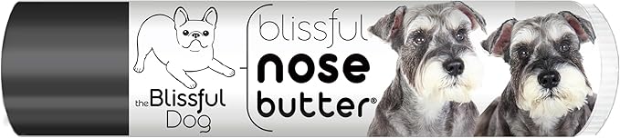 The Blissful Dog Schnauzer Nose Butter for Dry, Cracked Skin, Lick-Safe Dog Nose Balm with Moisturizing Shea Butter, Almond, Olive, and Essential Oils, Pet Supplies, Uncented, 0.15 oz.