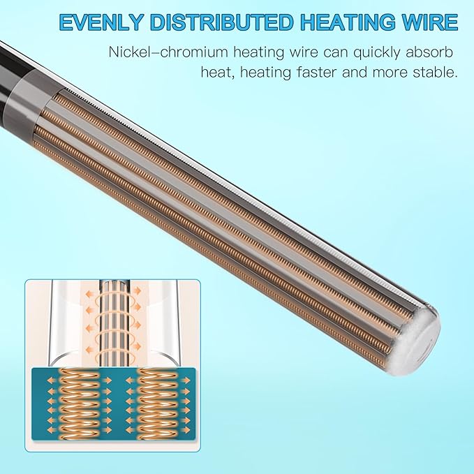 Aquarium Heater, 100W Submersible Fish Tank Heater with Precision Adjust Knob Thermostat and Suction Cup Suitable for Saltwater and Freshwater